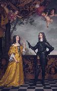Gerard van Honthorst Willem II (1626-50), prince of Orange, and his wife Maria Stuart oil painting artist
